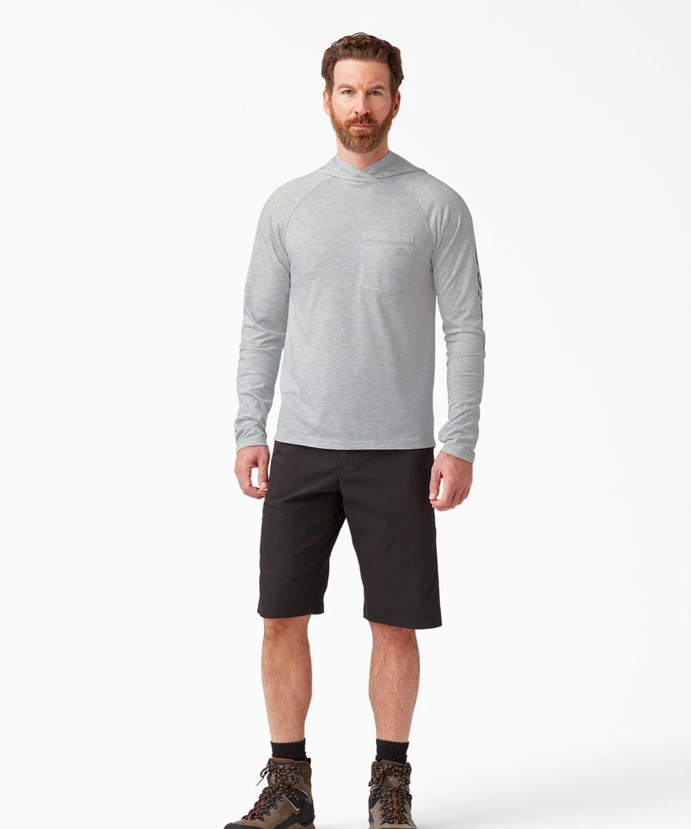 Dickies Cooling Performance Long Sleeve Sun Shirt - Ash Grey - Image 3