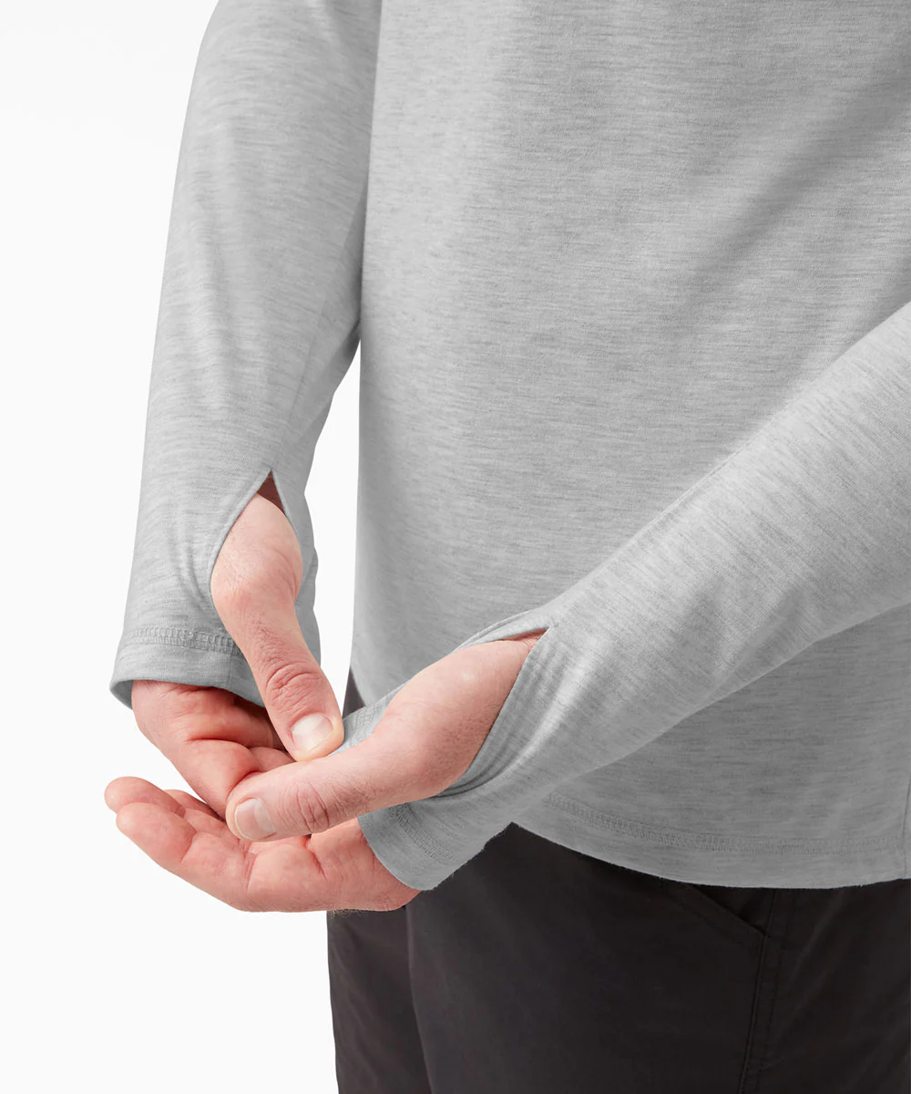Dickies Cooling Performance Long Sleeve Sun Shirt - Ash Grey - Image 4