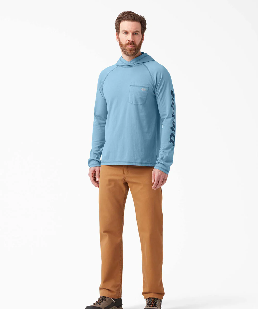 Dickies Cooling Performance Long Sleeve Sun Shirt - Dusty Blue - Image 3