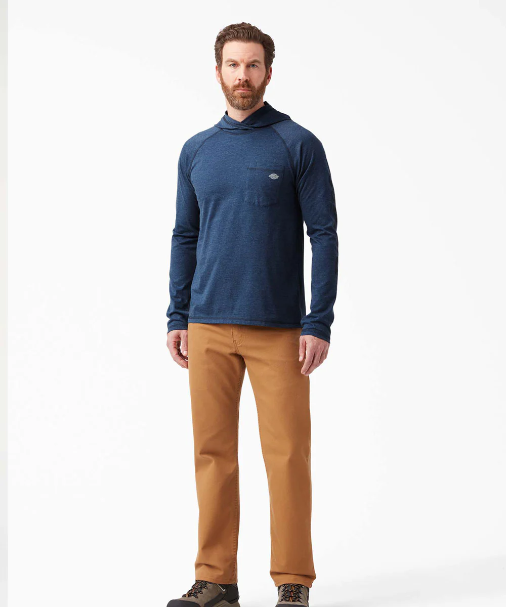 Dickies Cooling Performance Long Sleeve Sun Shirt - Dark Navy Heather - Image 3
