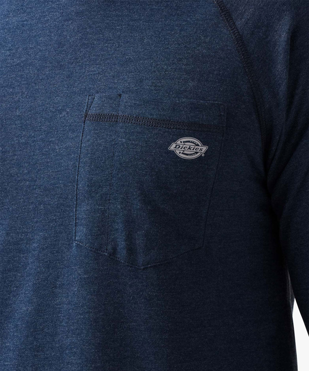 Dickies Cooling Performance Long Sleeve Sun Shirt - Dark Navy Heather - Image 4