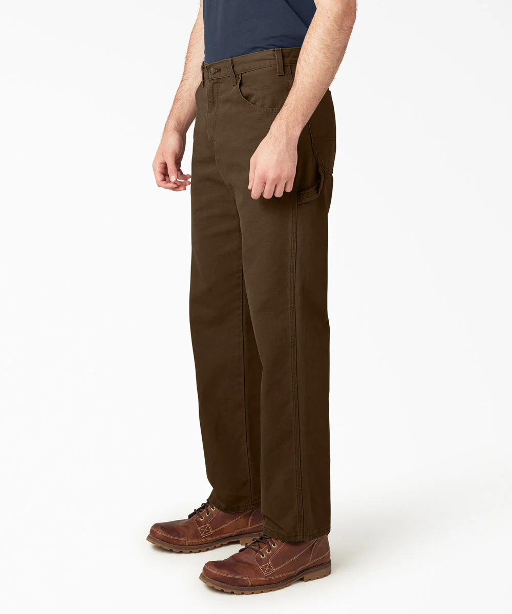 Dickies Men's Relaxed Fit Duck Utility Pants - Rinsed Timber Brown - Image 3
