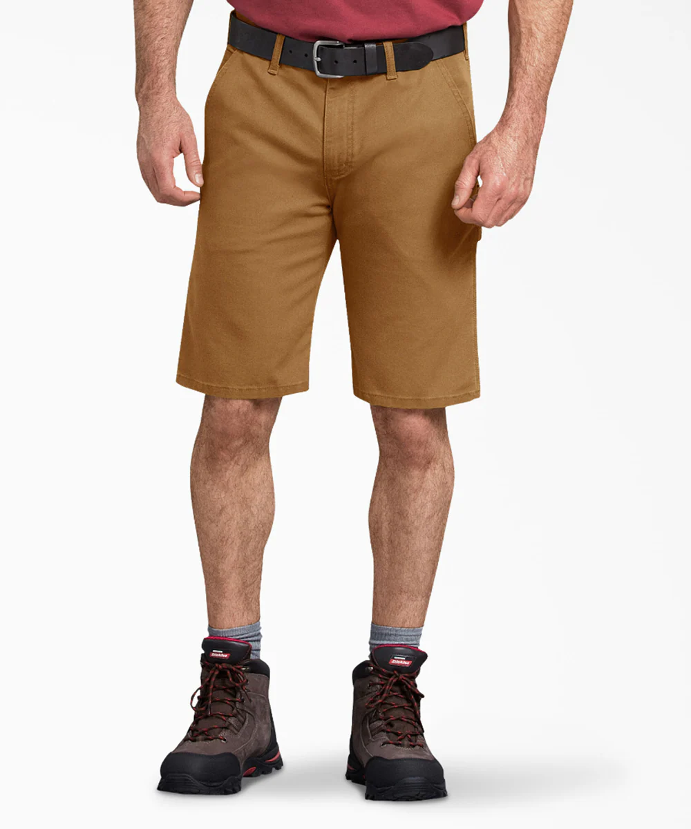 Dickies Men's Tough Max Duck Carpenter Shorts - Stonewashed Brown Duck - Image 3