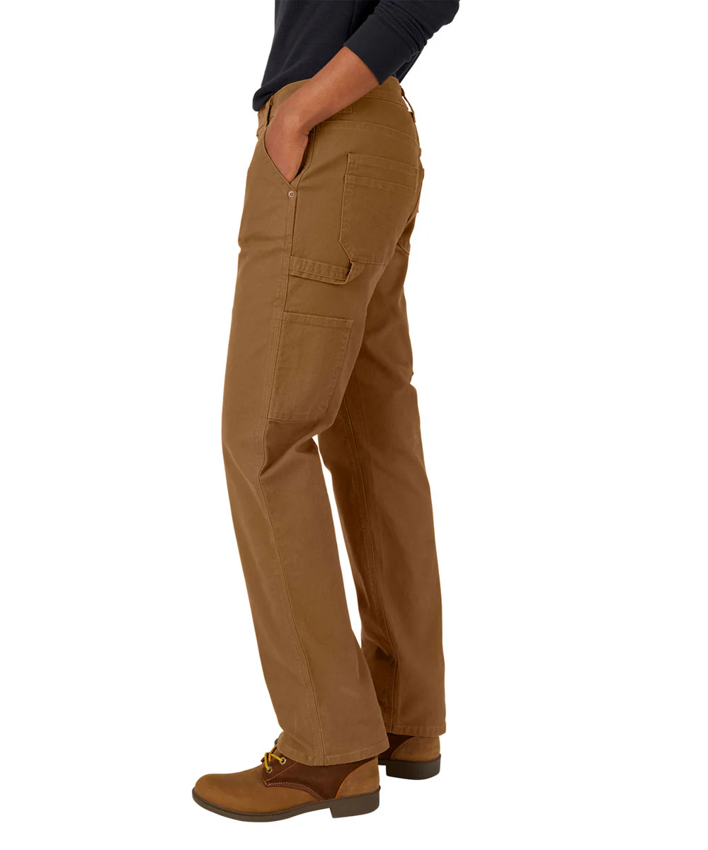 Dickies Women's Duck Carpenter Pants - Rinsed Brown Duck - Image 3