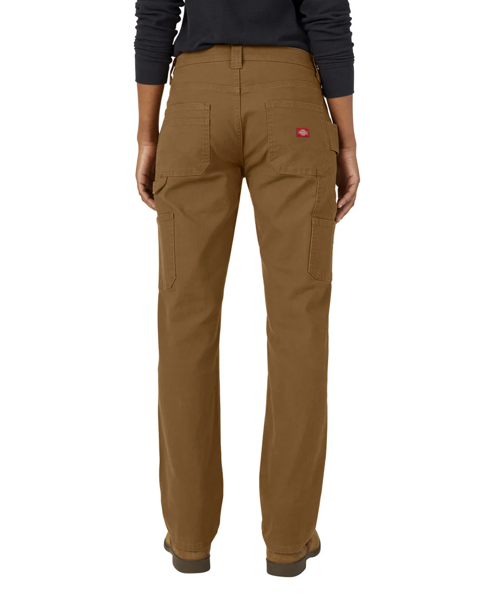 Dickies Women's Duck Carpenter Pants - Rinsed Brown Duck - Image 4