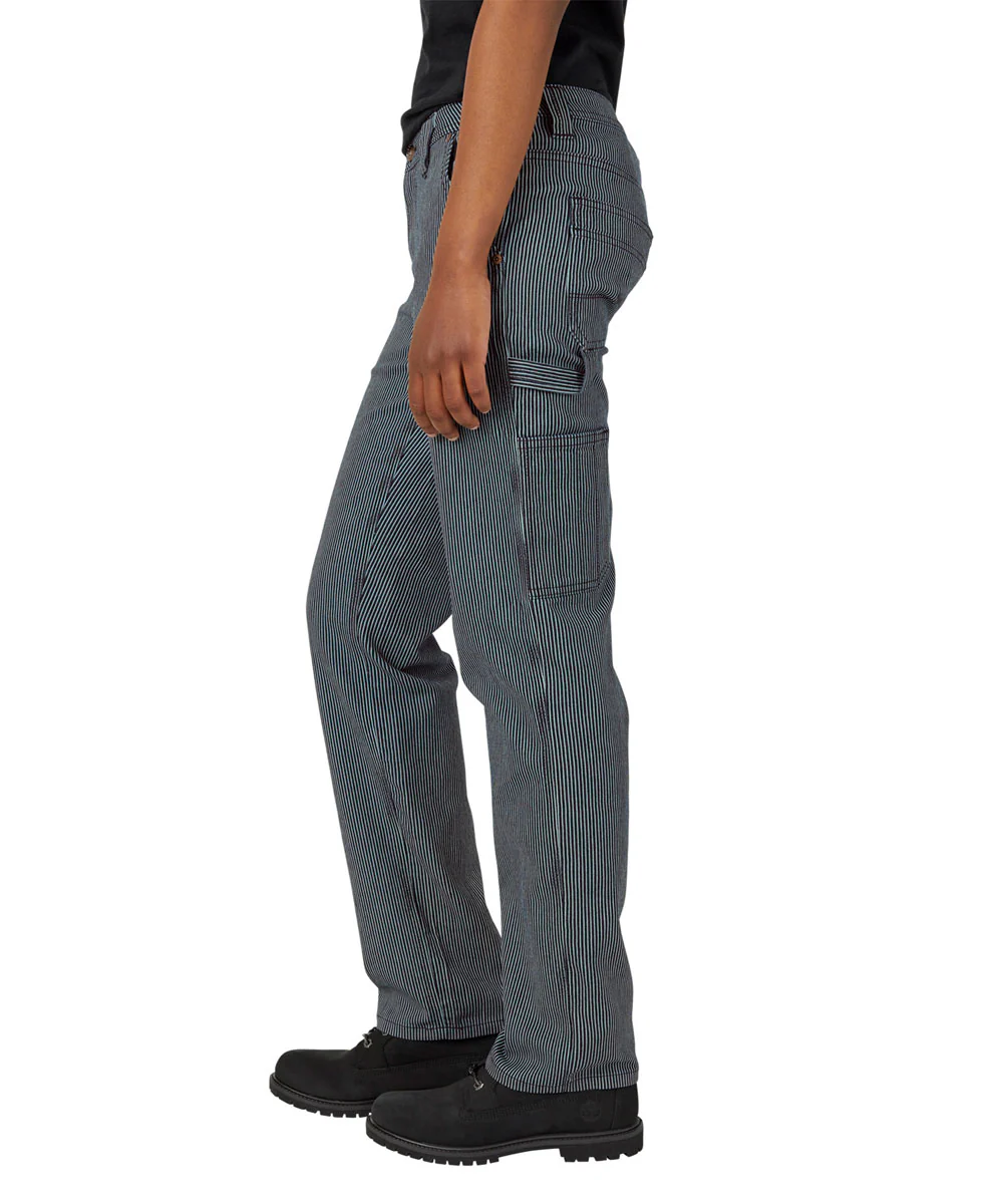 Dickies Women's Carpenter Hickory Stripe Pants - Image 3