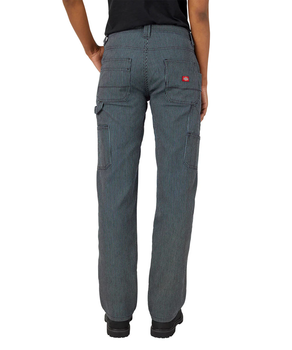Dickies Women's Carpenter Hickory Stripe Pants - Image 4