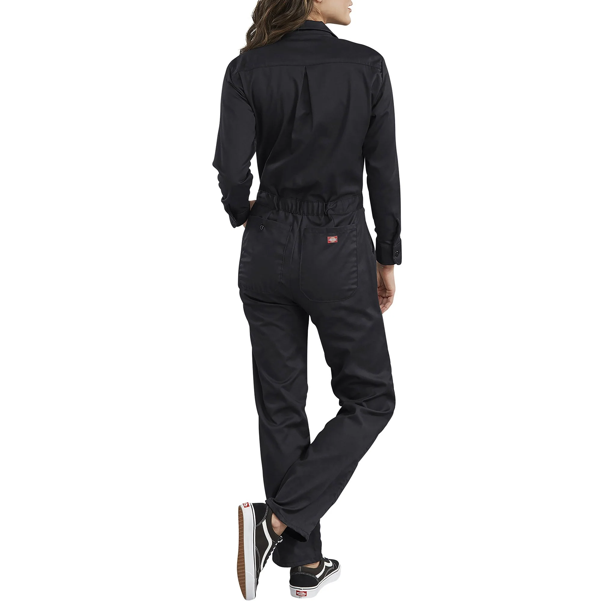 Dickies Women's Long Sleeve Cotton Coveralls - Black - Image 3