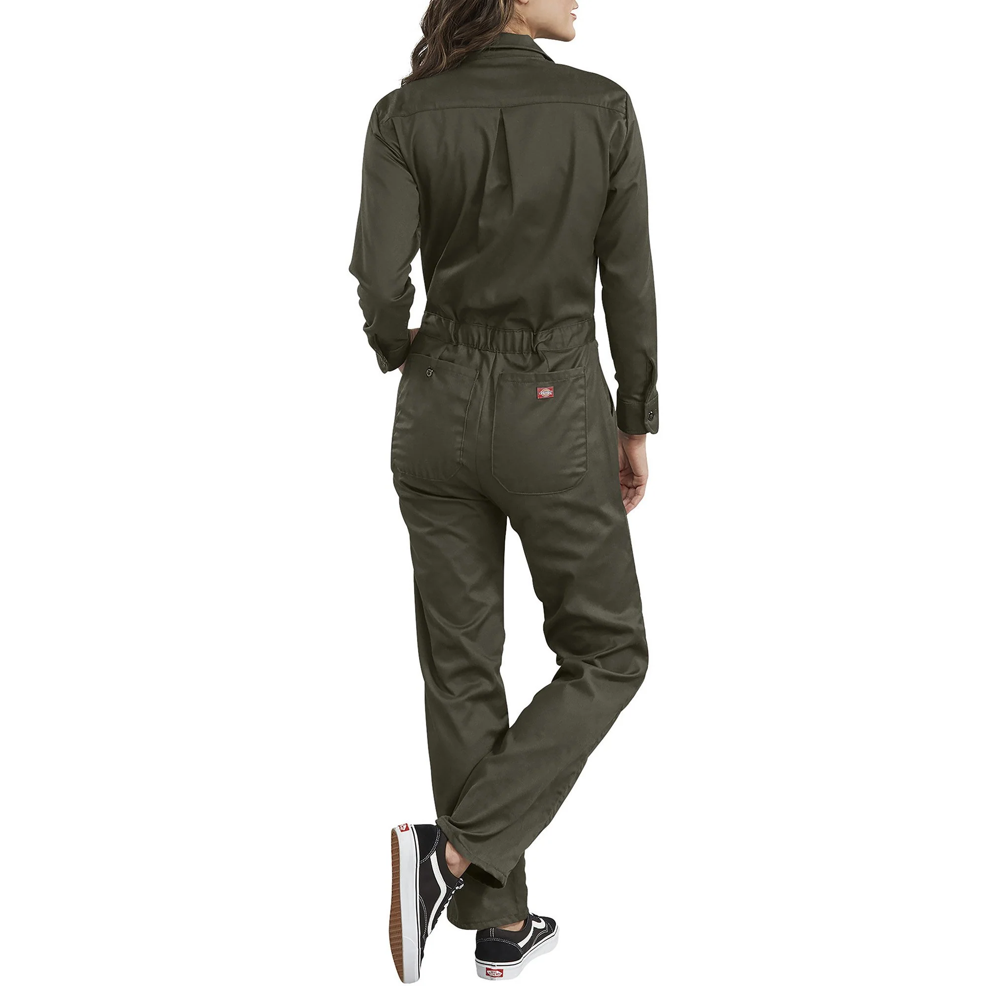 Dickies Women's Long Sleeve Cotton Coveralls - Moss - Image 2