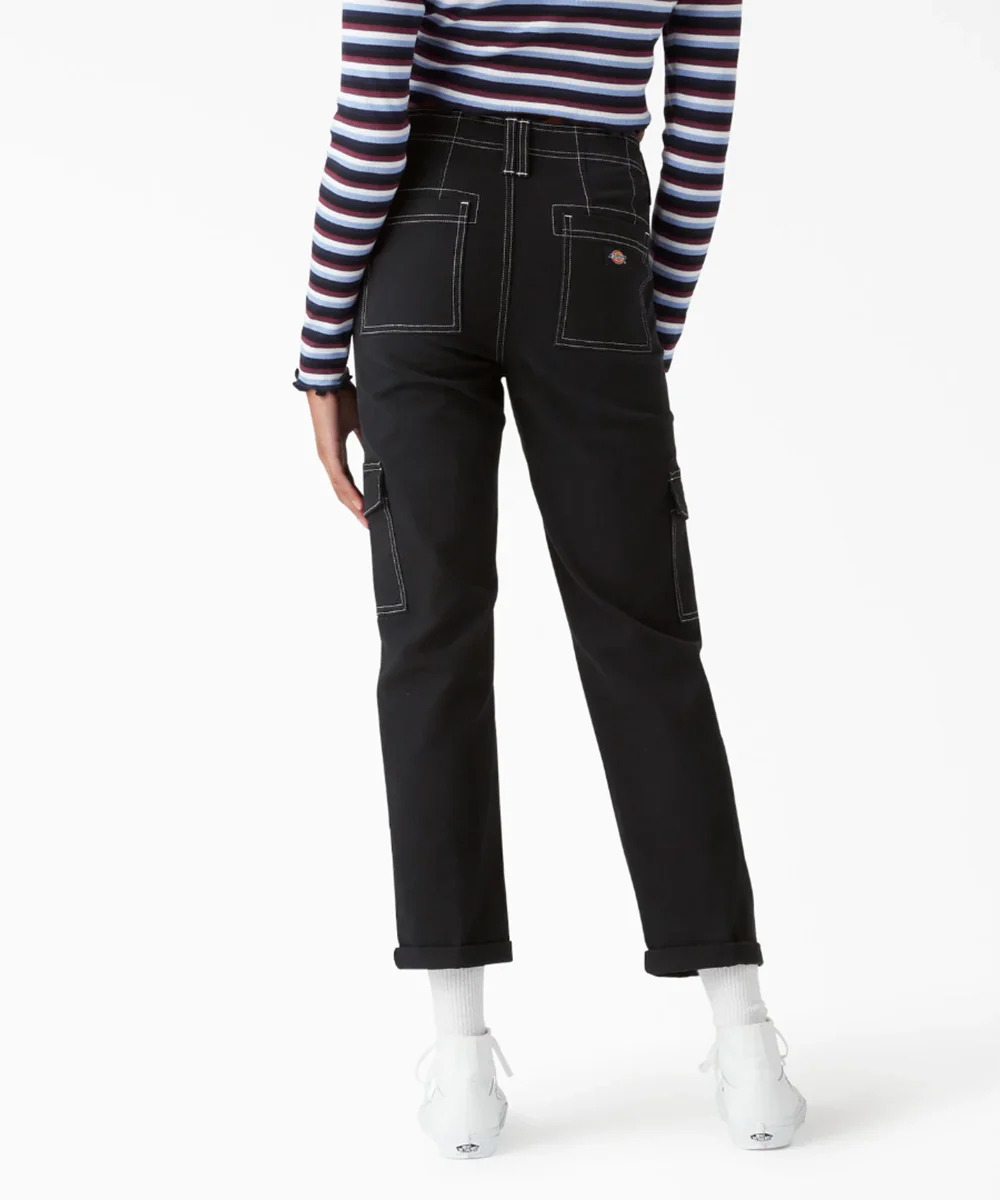 Dickies Women's Skinny Fit Cuffed Cargo Pants - Black Duck - Image 2