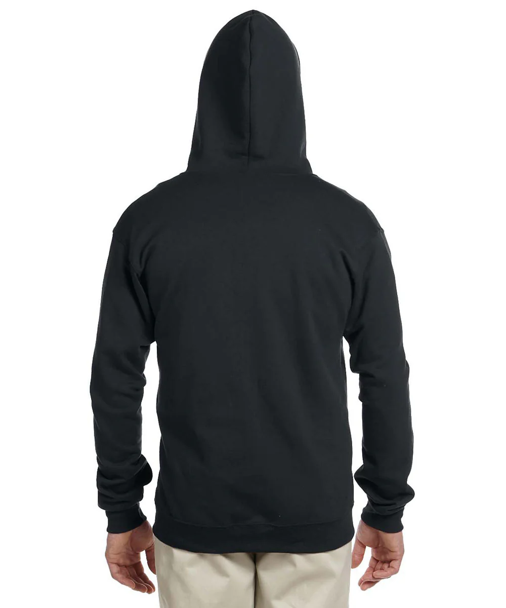 Jerzees NuBlend Fleece Full-Zip Hooded Sweatshirt - Black - Image 2