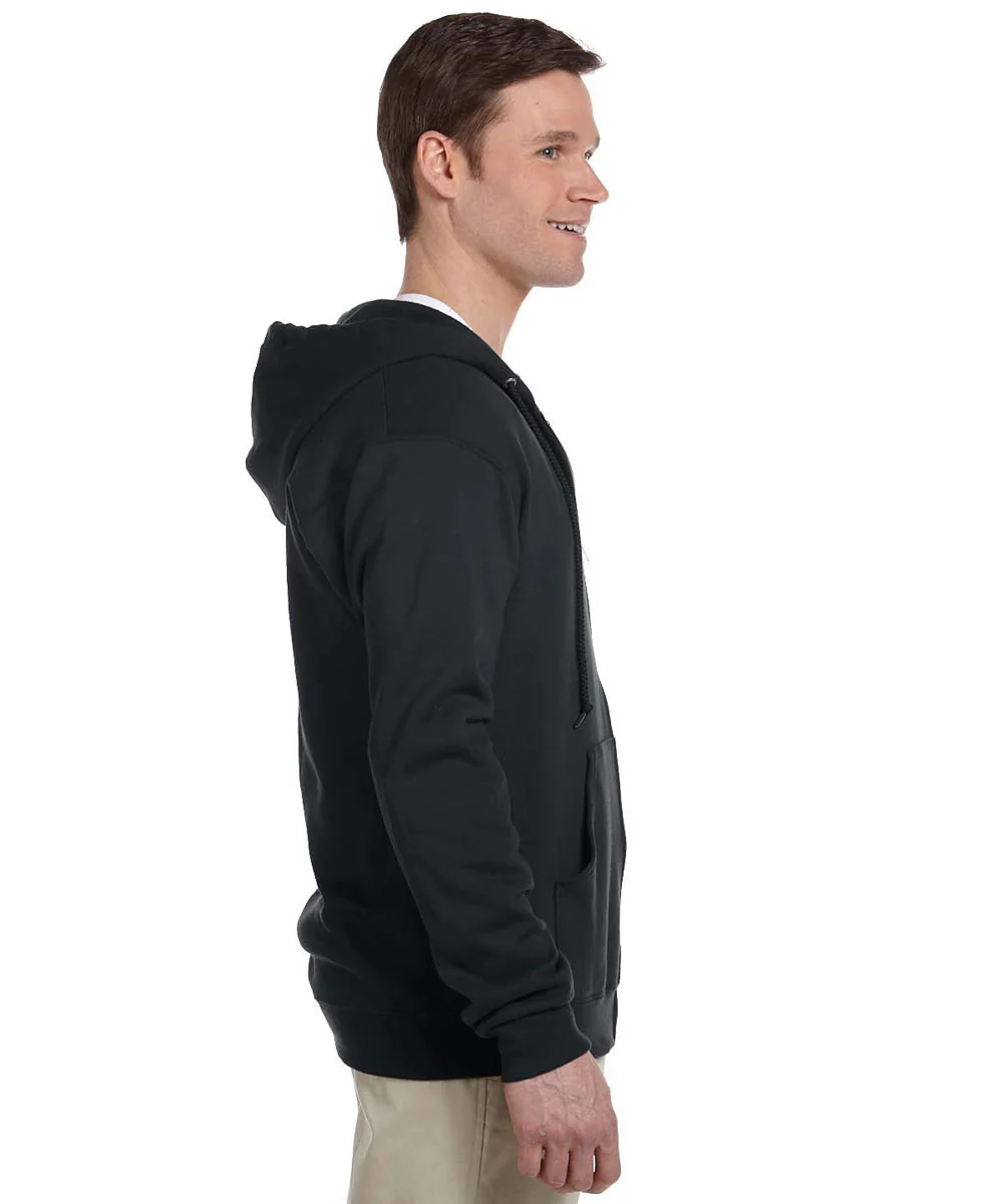 Jerzees NuBlend Fleece Full-Zip Hooded Sweatshirt - Black - Image 3