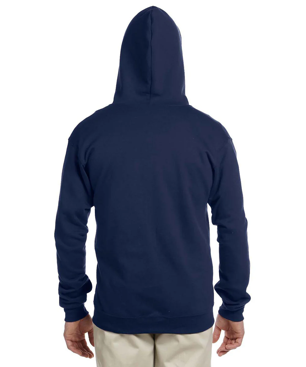 Jerzees NuBlend Fleece Full-Zip Hooded Sweatshirt - Navy - Image 2