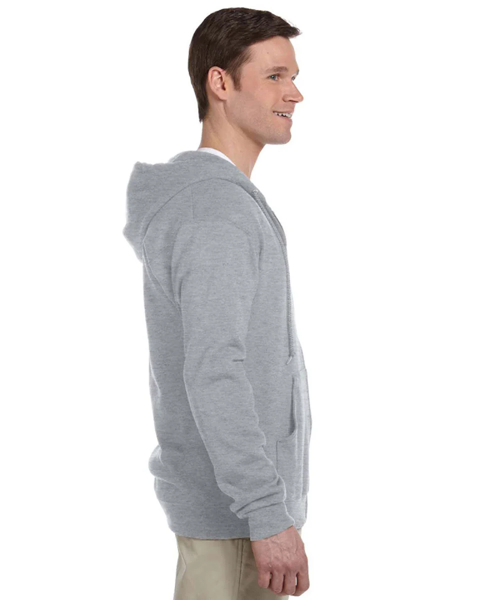 Jerzees NuBlend Fleece Full-Zip Hooded Sweatshirt - Oxford Grey - Image 3
