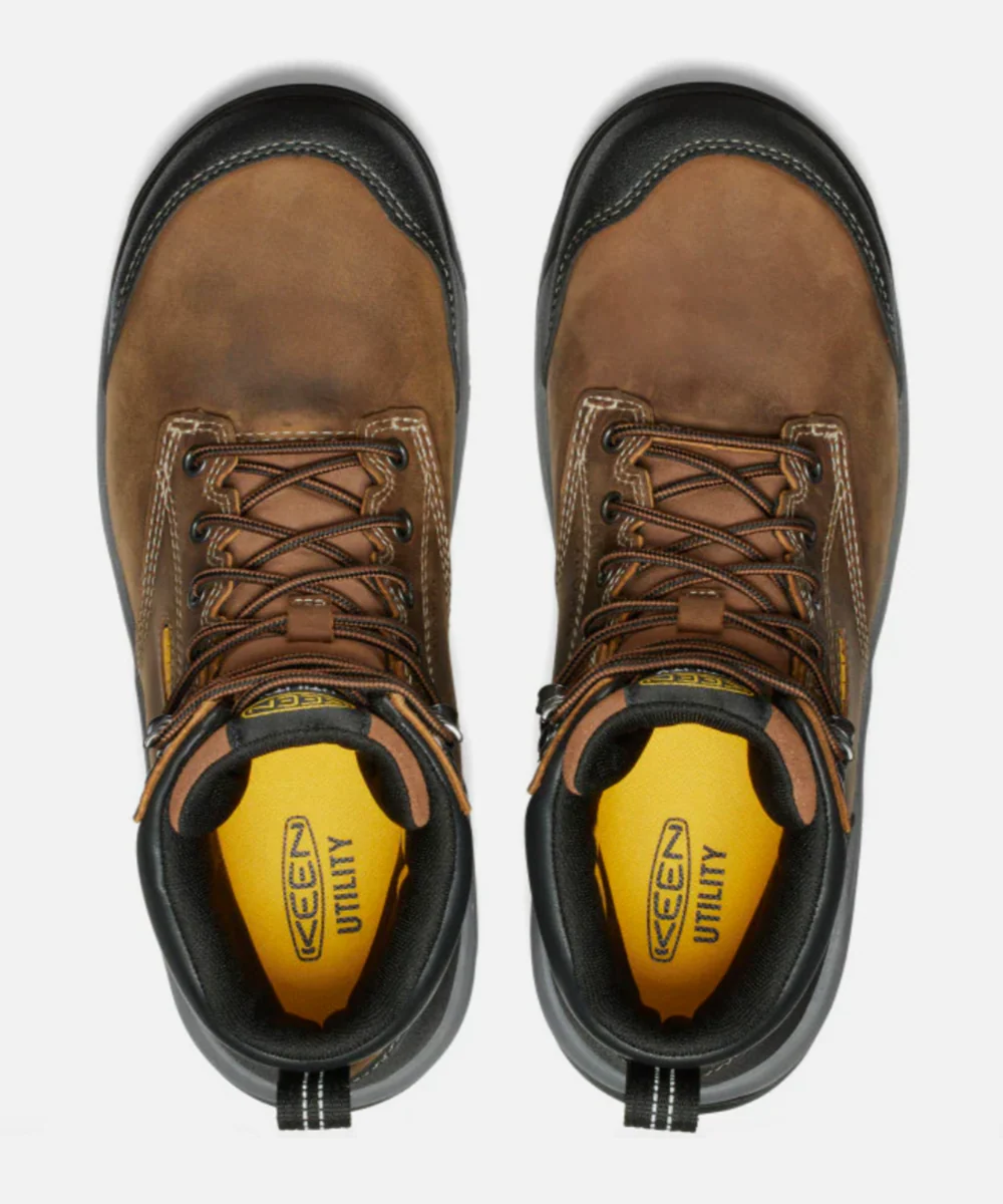 Keen Footwear Evanston Waterproof Carbon Fiber Toe Work Boots - Bison/Black - Image 3