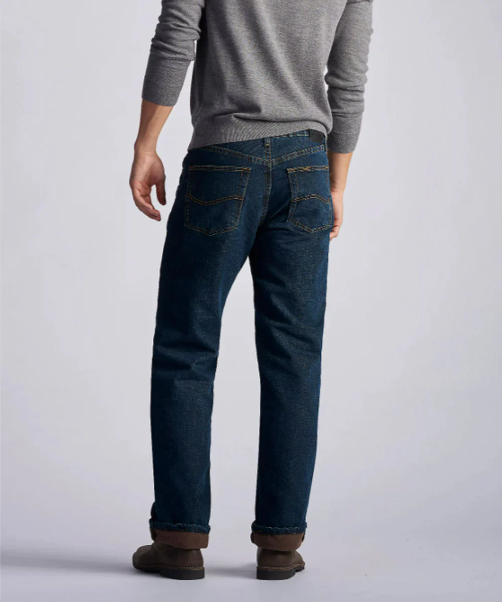 Lee Men's Relaxed Fit Fleece-Lined Straight Leg Jeans - Black Quartz - Image 2