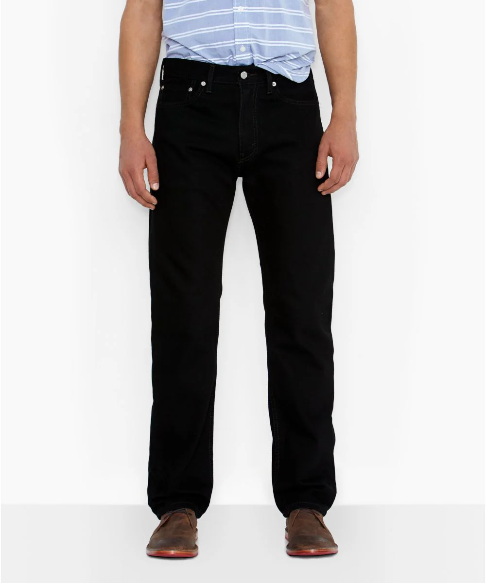 Leviās Men's 505 Regular Fit Jeans - Black