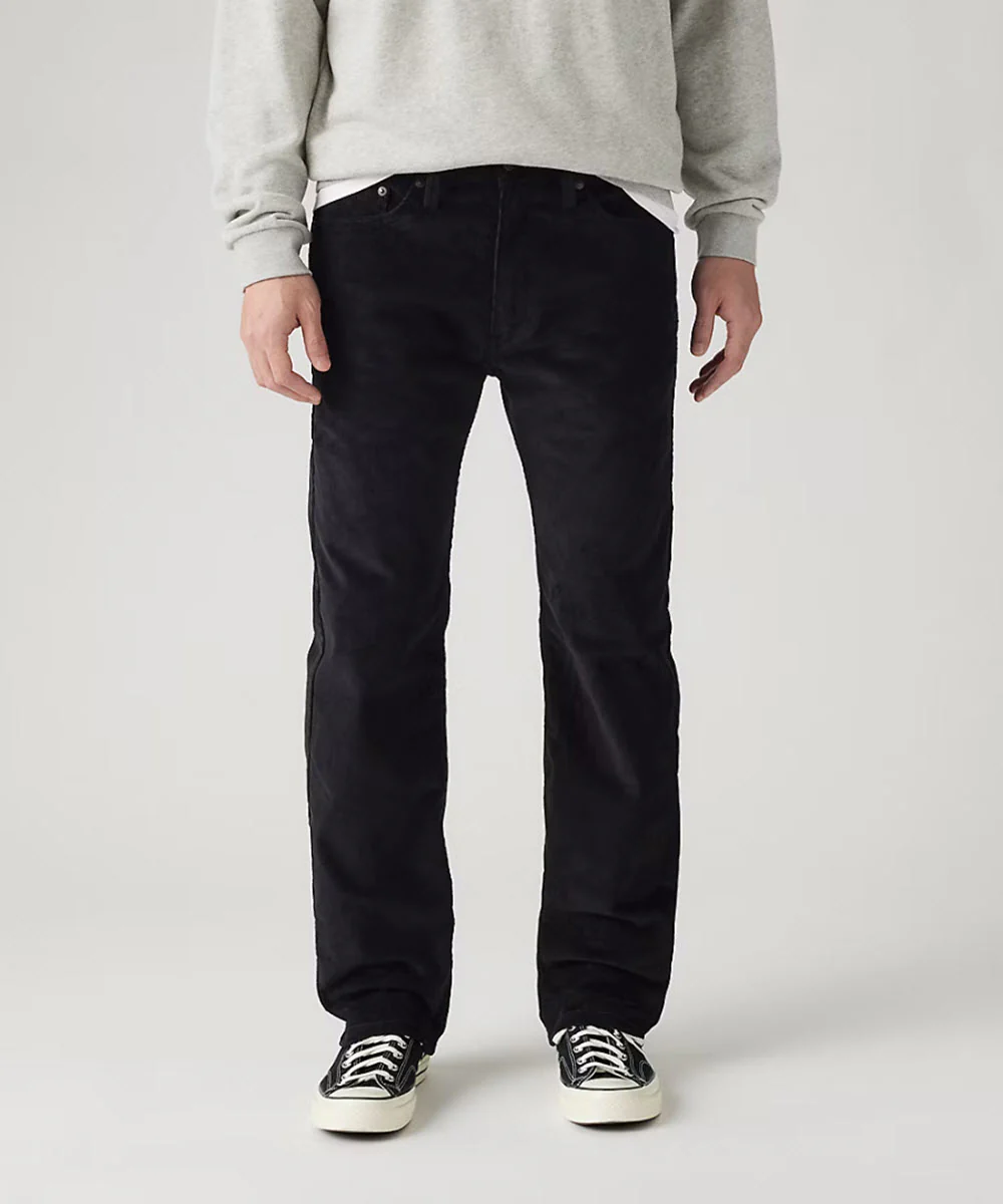 Levi’s Men's 505 Regular Fit Corduroy Jeans - Black