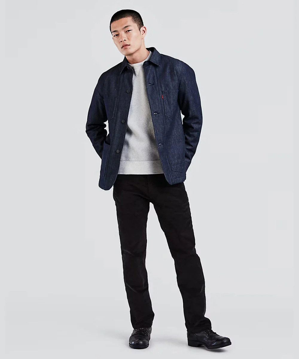 Levi’s Men's 505 Regular Fit Corduroy Jeans - Black - Image 2