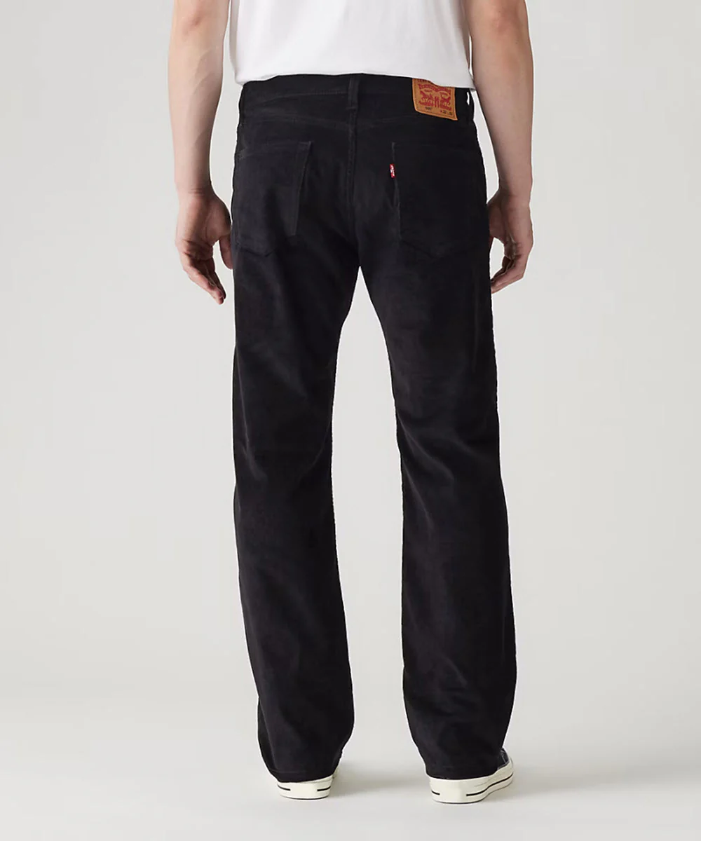 Levi’s Men's 505 Regular Fit Corduroy Jeans - Black - Image 3