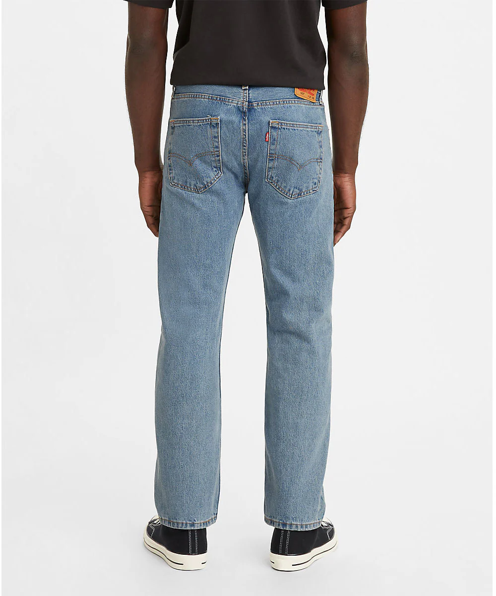 Levi’s Men's 505 Regular Fit Jeans - Light Stonewash - Image 3