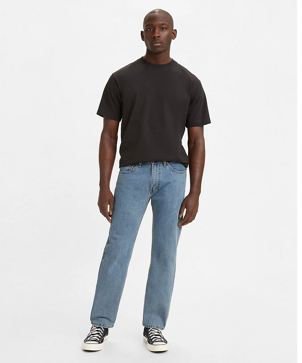 Levi’s Men's 505 Regular Fit Jeans - Light Stonewash - Image 4