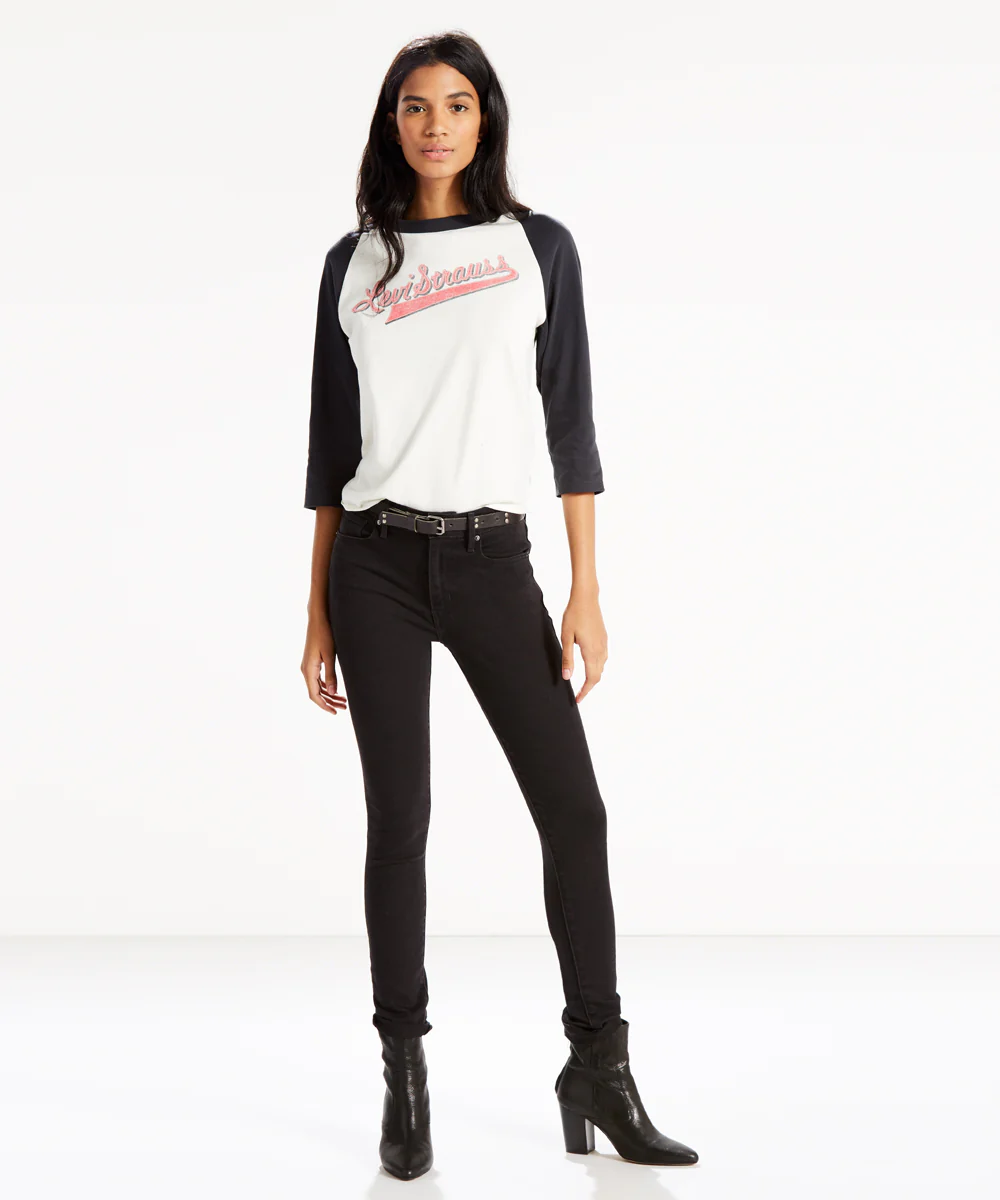 Levi’s Women’s 721 High Rise Skinny Jeans - Soft Black - Image 4