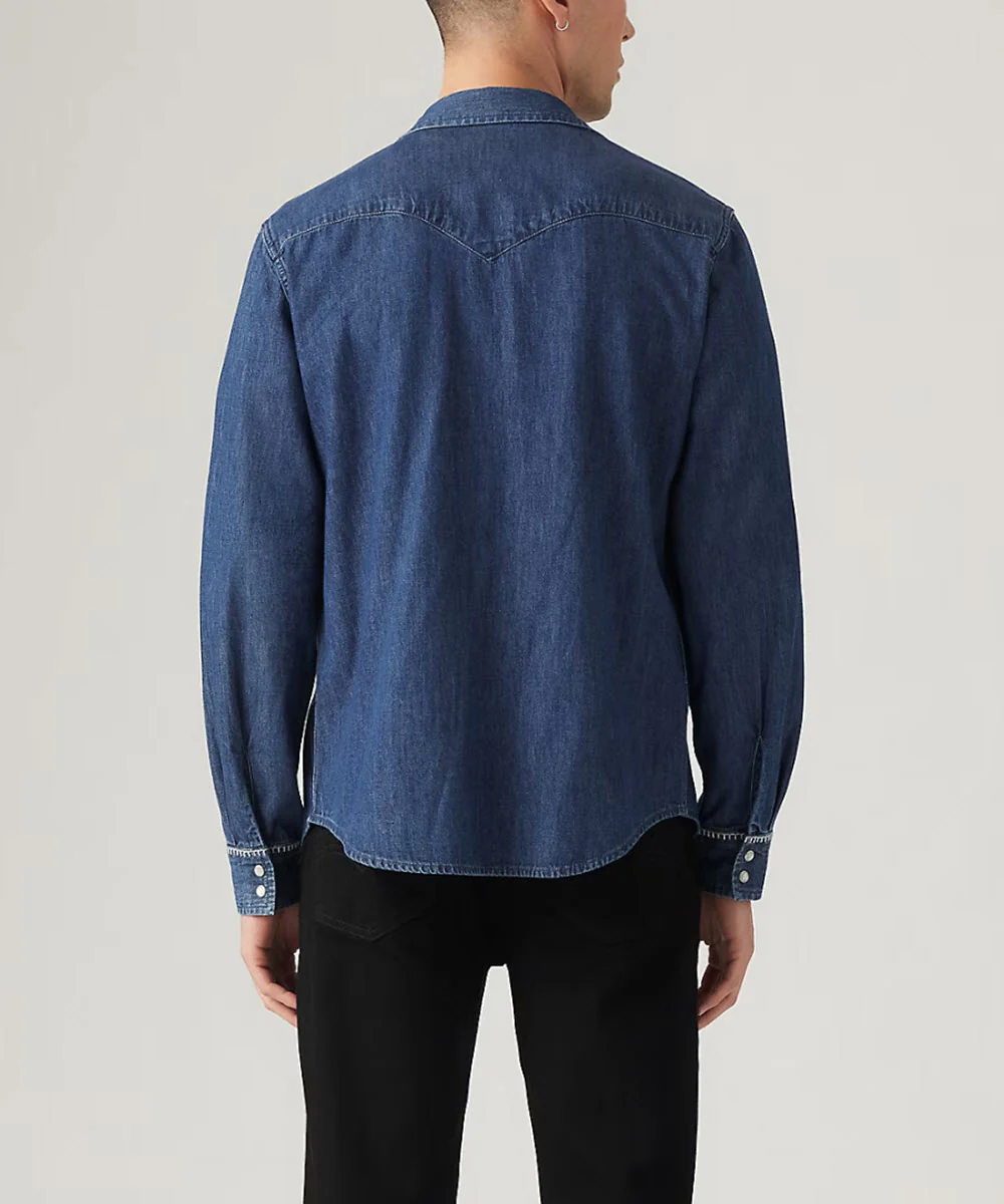Levi's Men's Classic Standard Denim Western Shirt - Dark Stonewash - Image 2