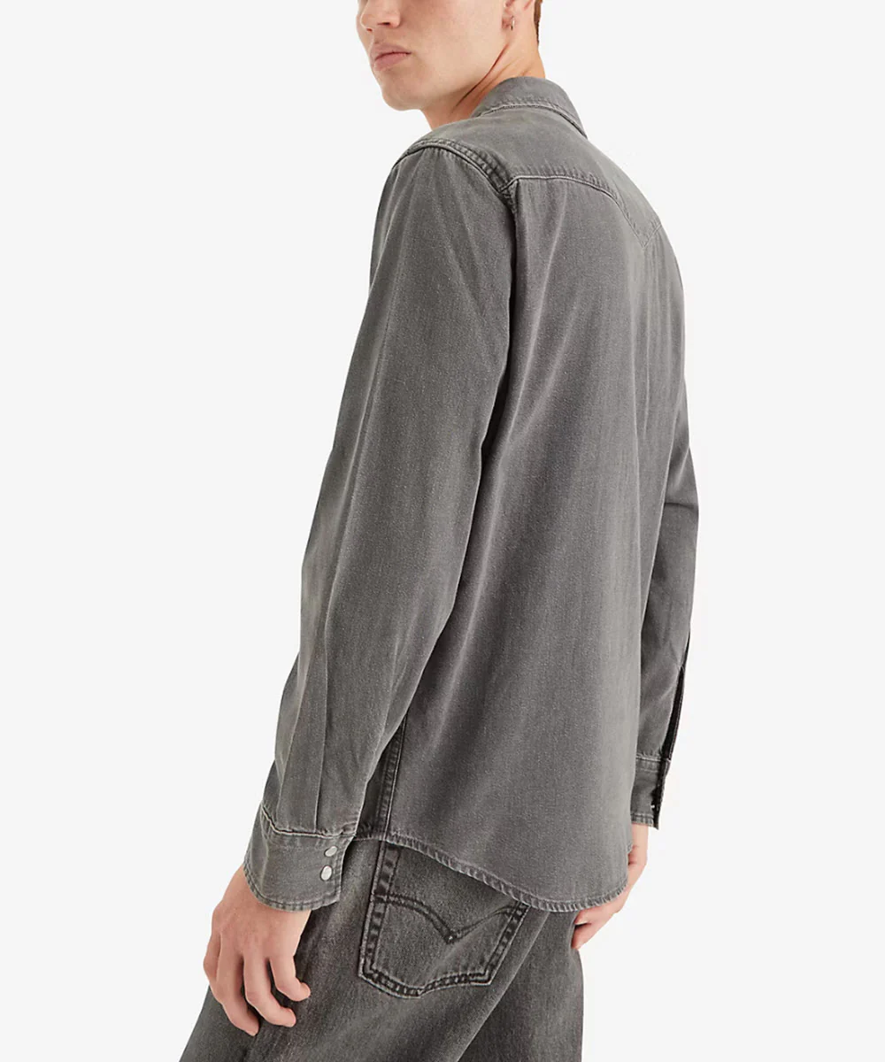Levi's Men's Classic Standard Denim Western Shirt - Grey Fade - Image 2
