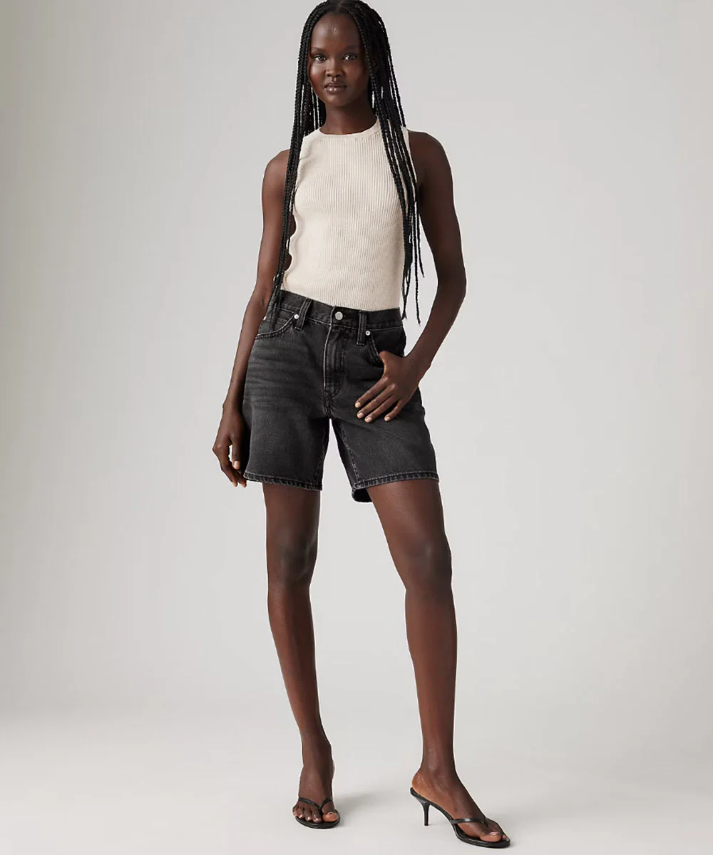 Levi's Women's '94 Baggy Denim Shorts - Black - Image 3