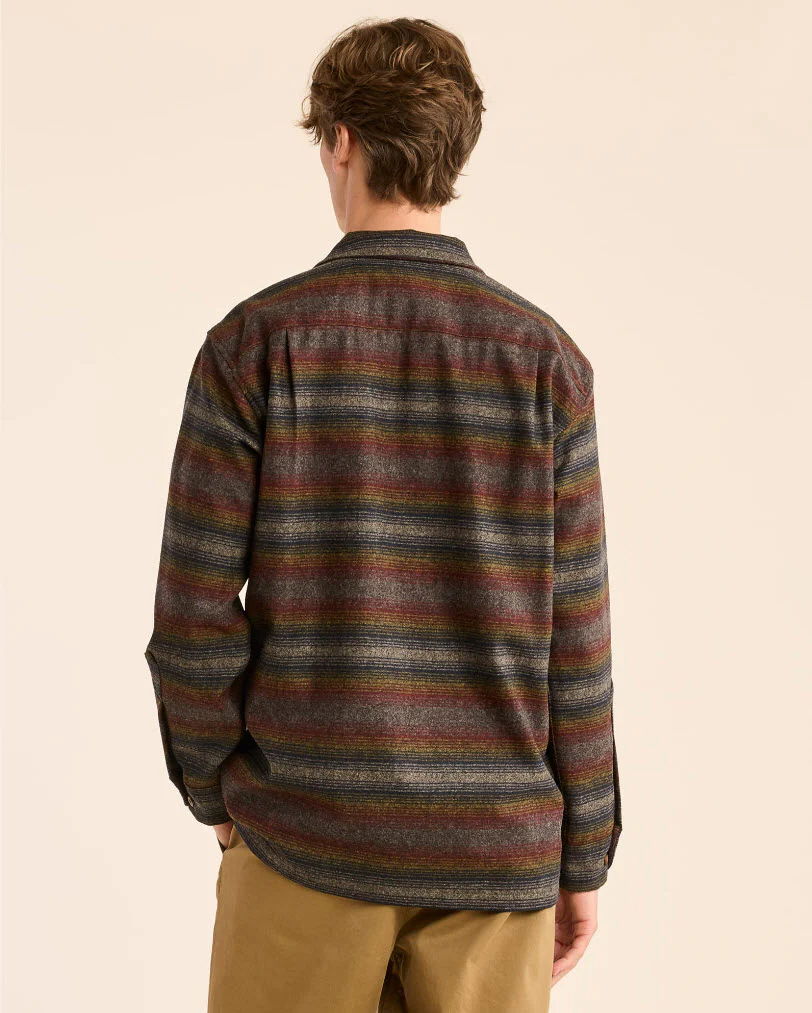Pendleton Men's Wool Board Shirt - Brown Multi Ombre Stripe - Image 3