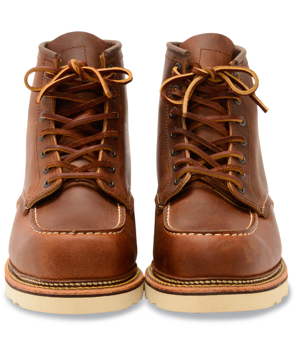 Red Wing Heritage 6-inch Classic Moc Toe Boots (1907) - Copper Rough & Tough - Image 3