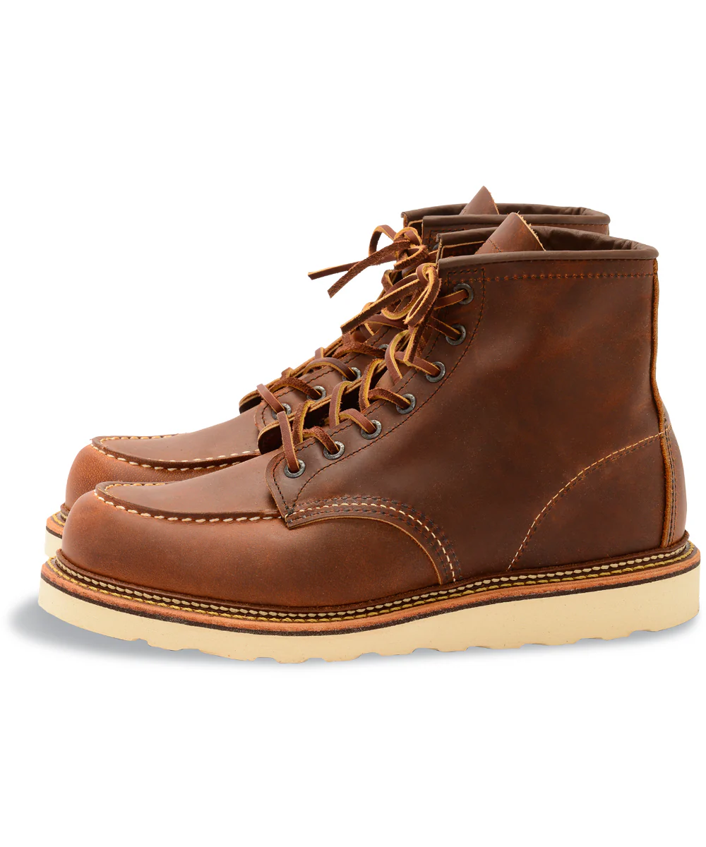 Red Wing Heritage 6-inch Classic Moc Toe Boots (1907) - Copper Rough & Tough - Image 5