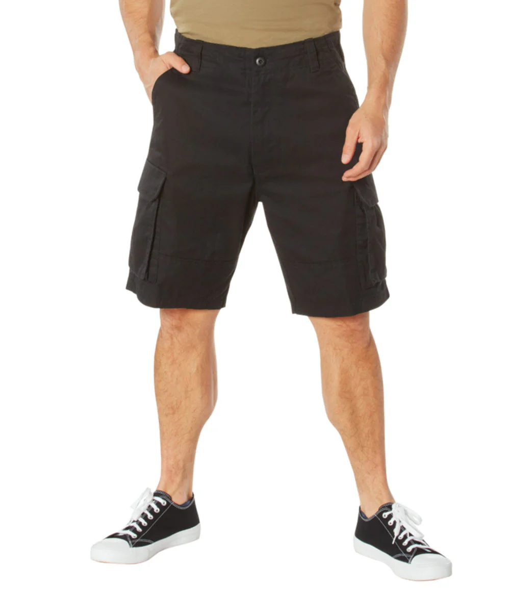 Rothco Men's Vintage Paratrooper Cargo Shorts - Black