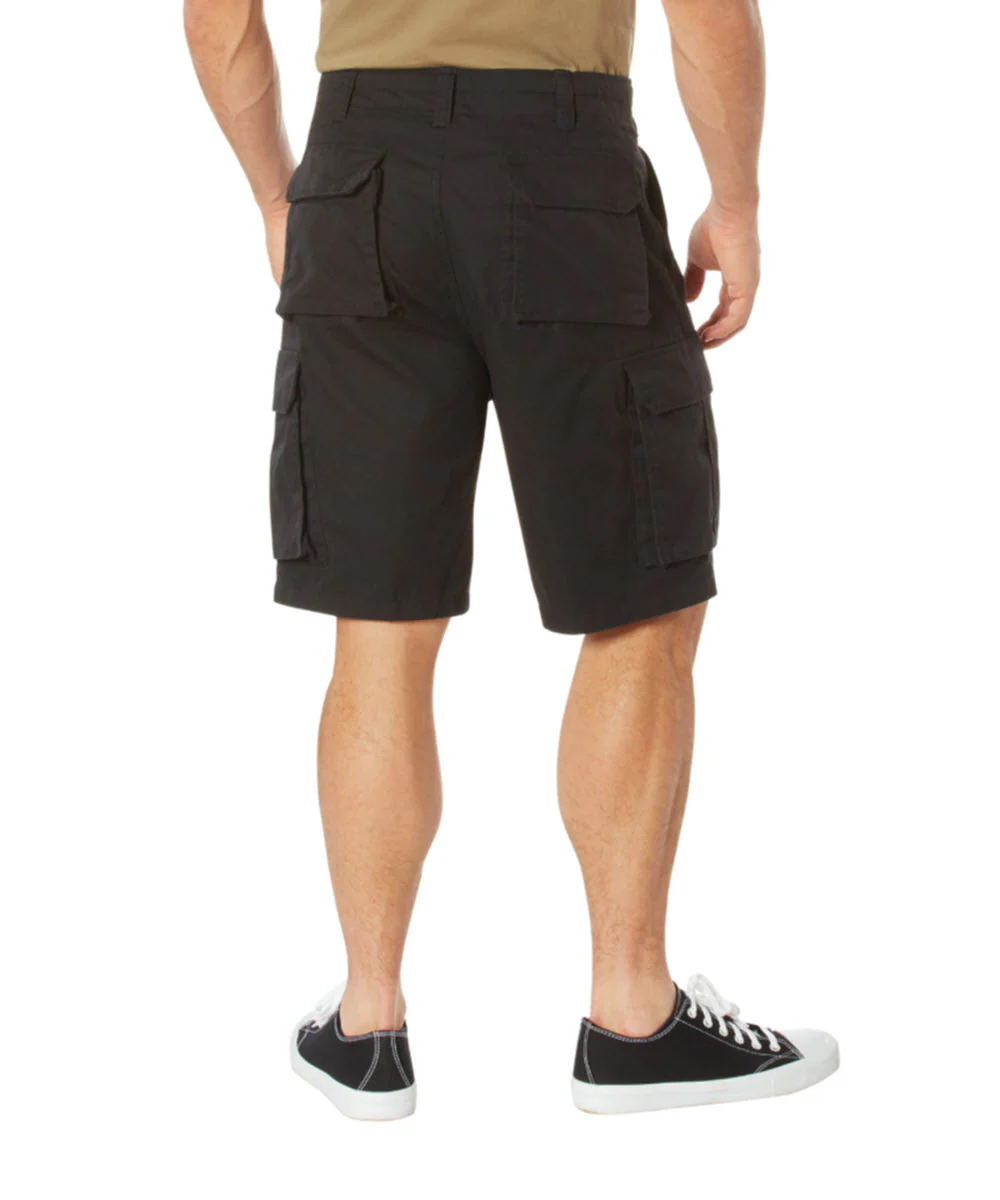 Rothco Men's Vintage Paratrooper Cargo Shorts - Black - Image 2
