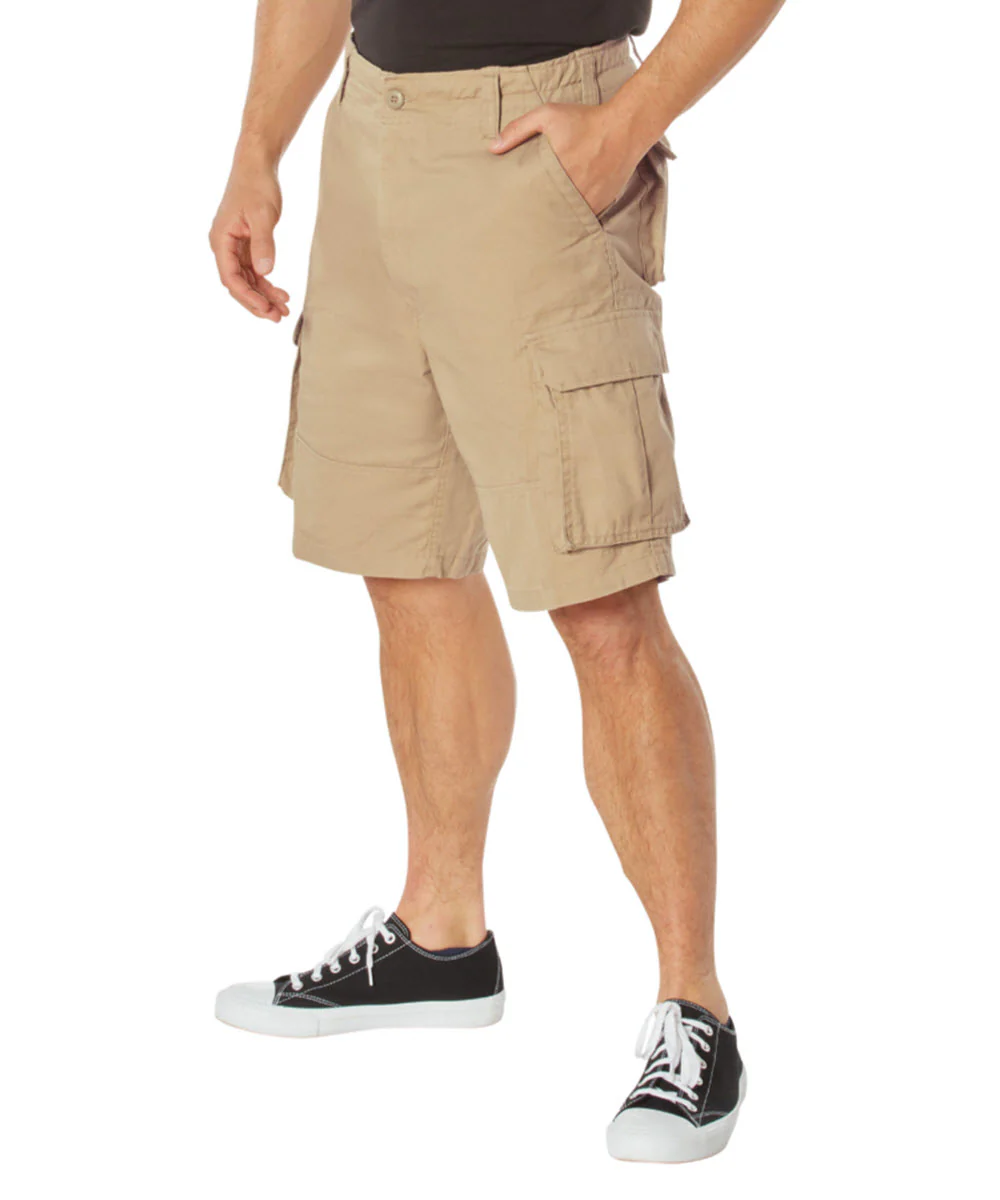Rothco Men's Vintage Paratrooper Cargo Shorts - Khaki