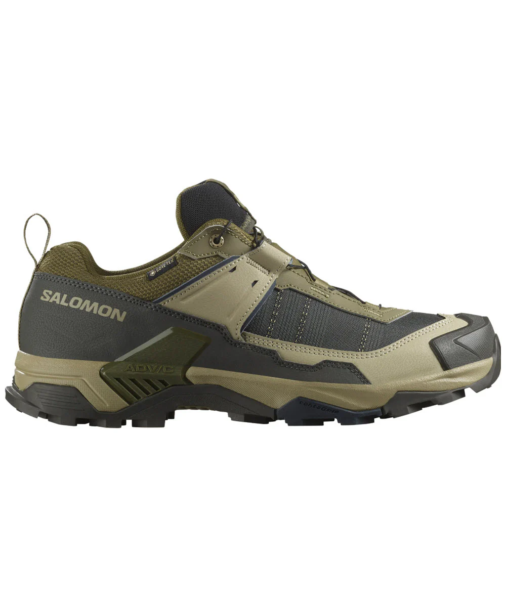 Salomon Men's X Ultra 5 Gore-tex Sneakers - Martini Olive/Gray Green/Blue Night