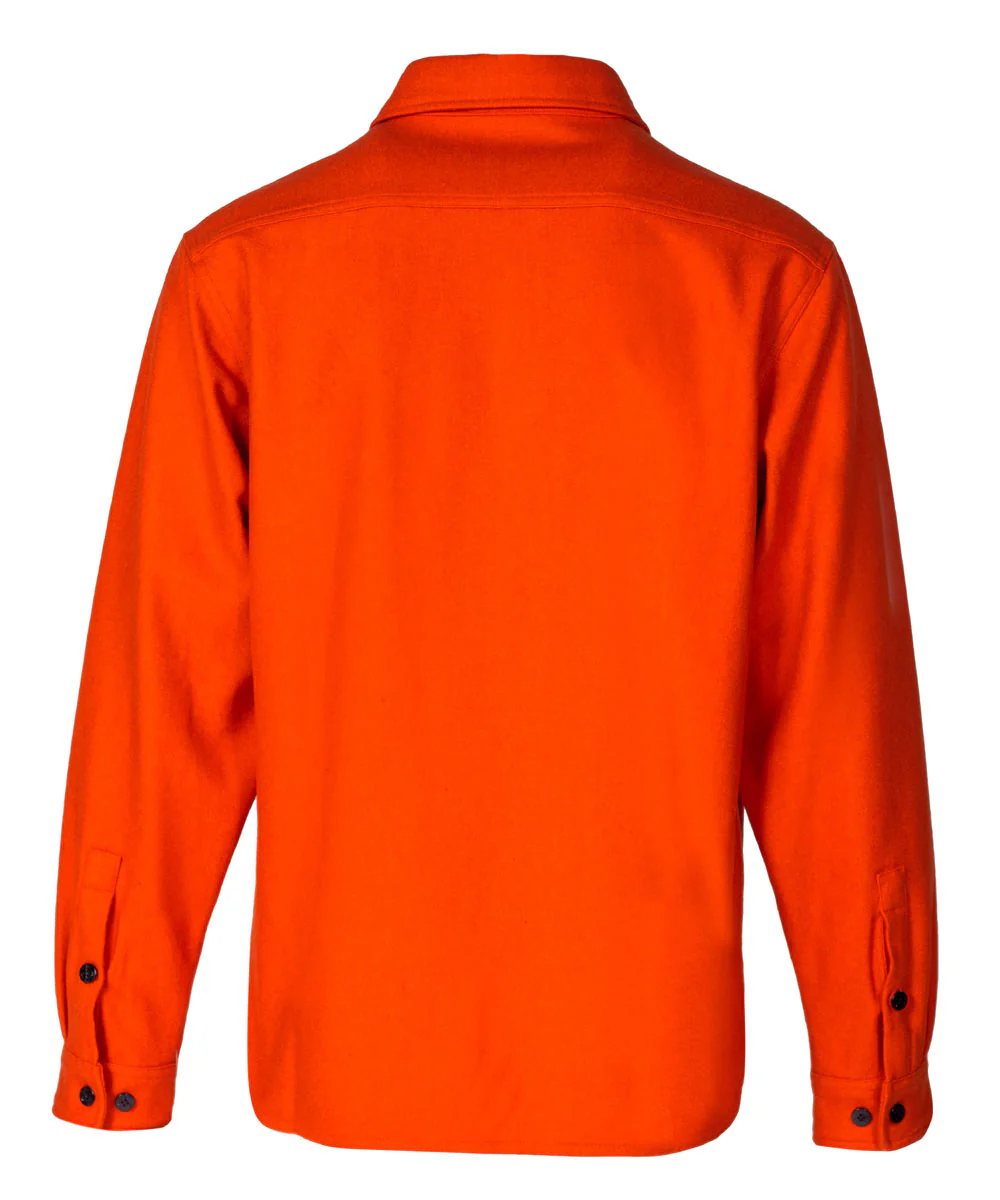 Schott NYC Men’s CPO Wool Shirt - Orange - Image 2