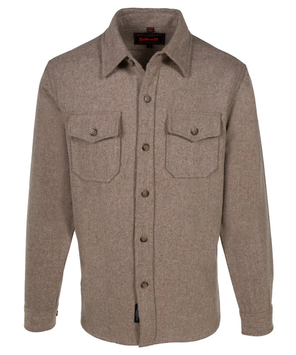 Schott NYC Men’s CPO Wool Shirt - Taupe