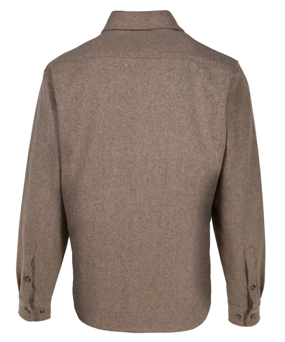 Schott NYC Men’s CPO Wool Shirt - Taupe - Image 3