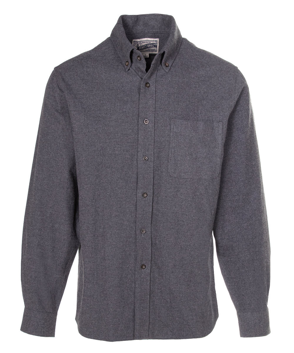 Schott NYC Men's Flannel Shirt - Heather Grey