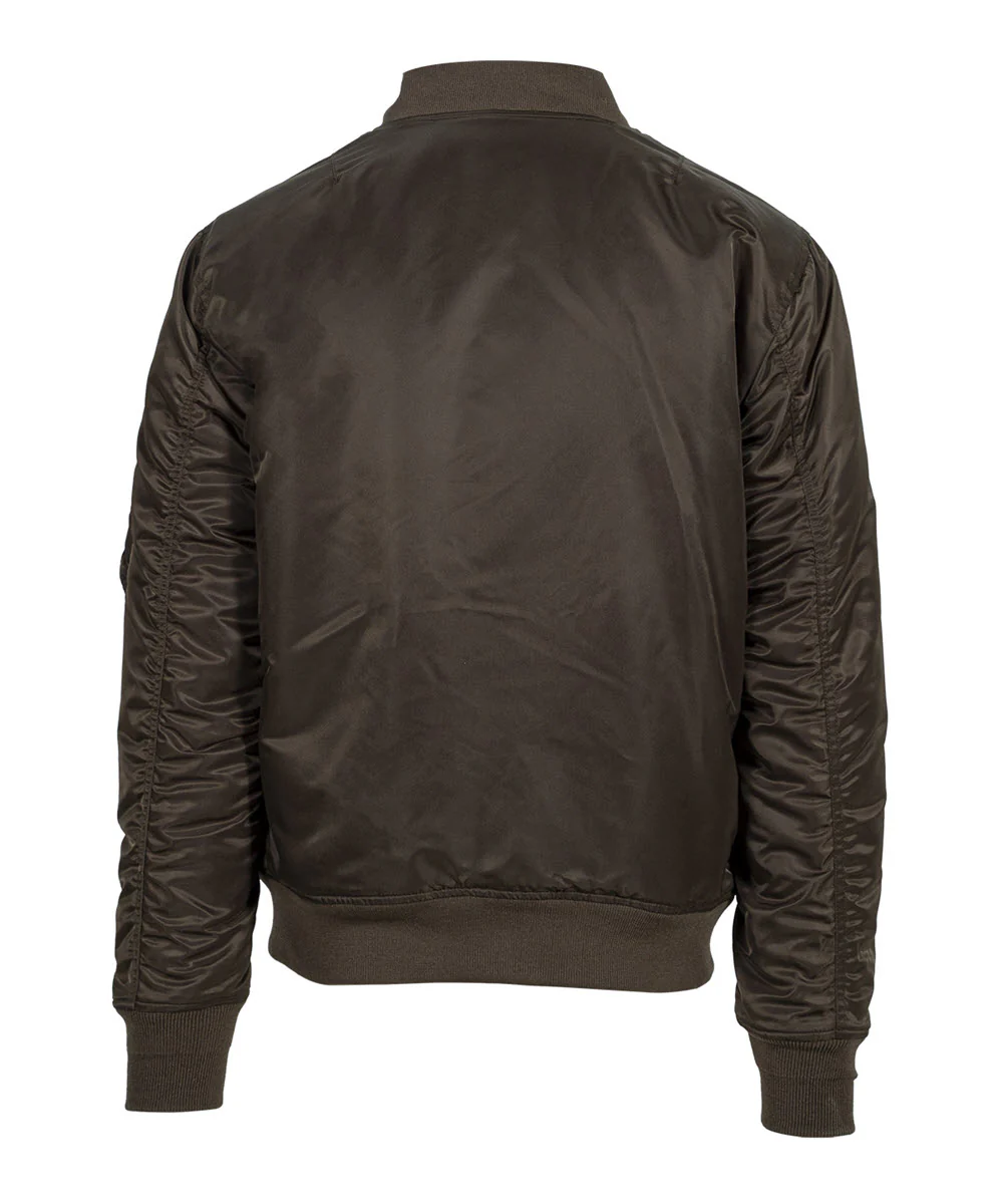 Schott NYC Men's Nylon Flight Jacket - Brown - Image 3
