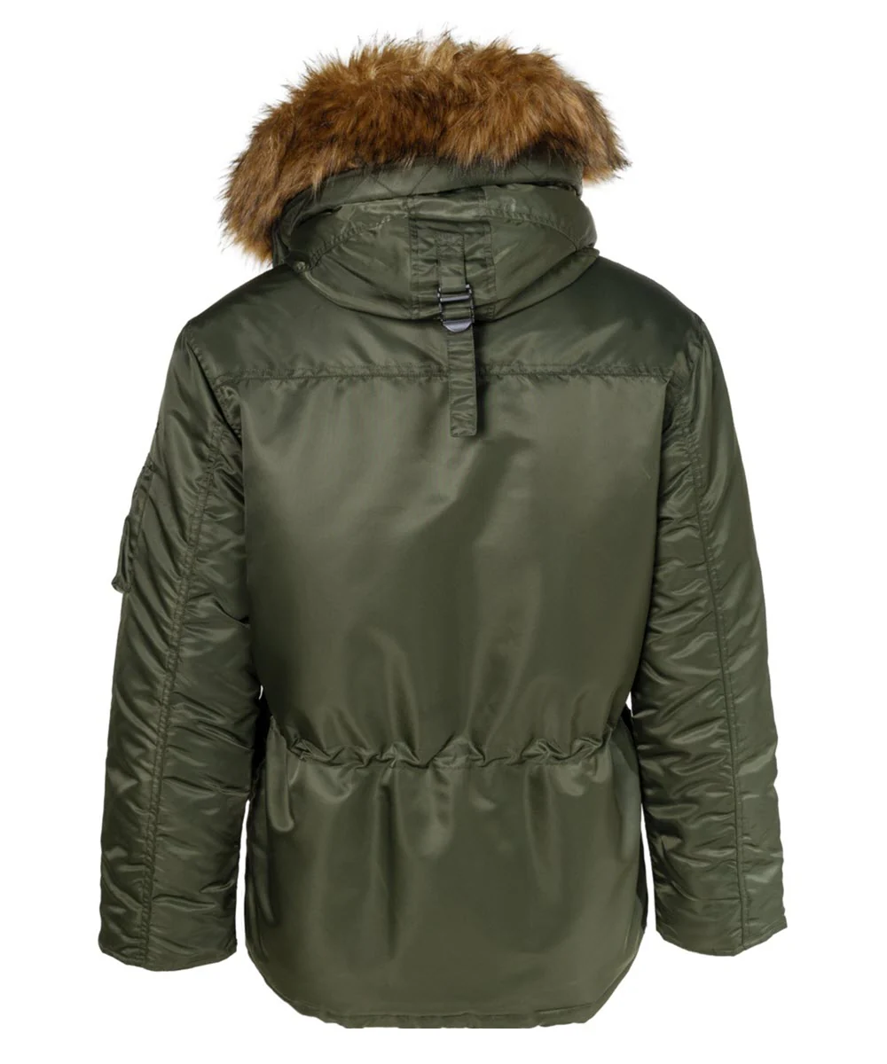 Schott NYC Men's Nylon Flight Satin N-3B Jacket - Olive - Image 2