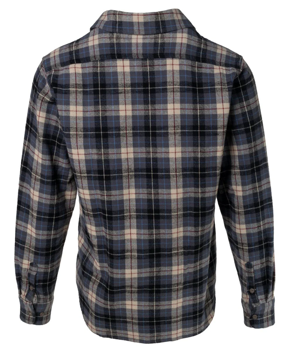 Schott NYC Men's Plaid Flannel Shirt - Grey - Image 3