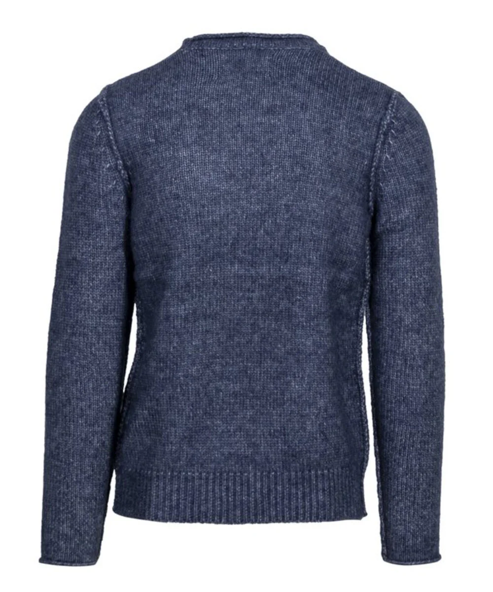Schott NYC Men's Rolled Edge Tri Blend Sweater - Navy - Image 2