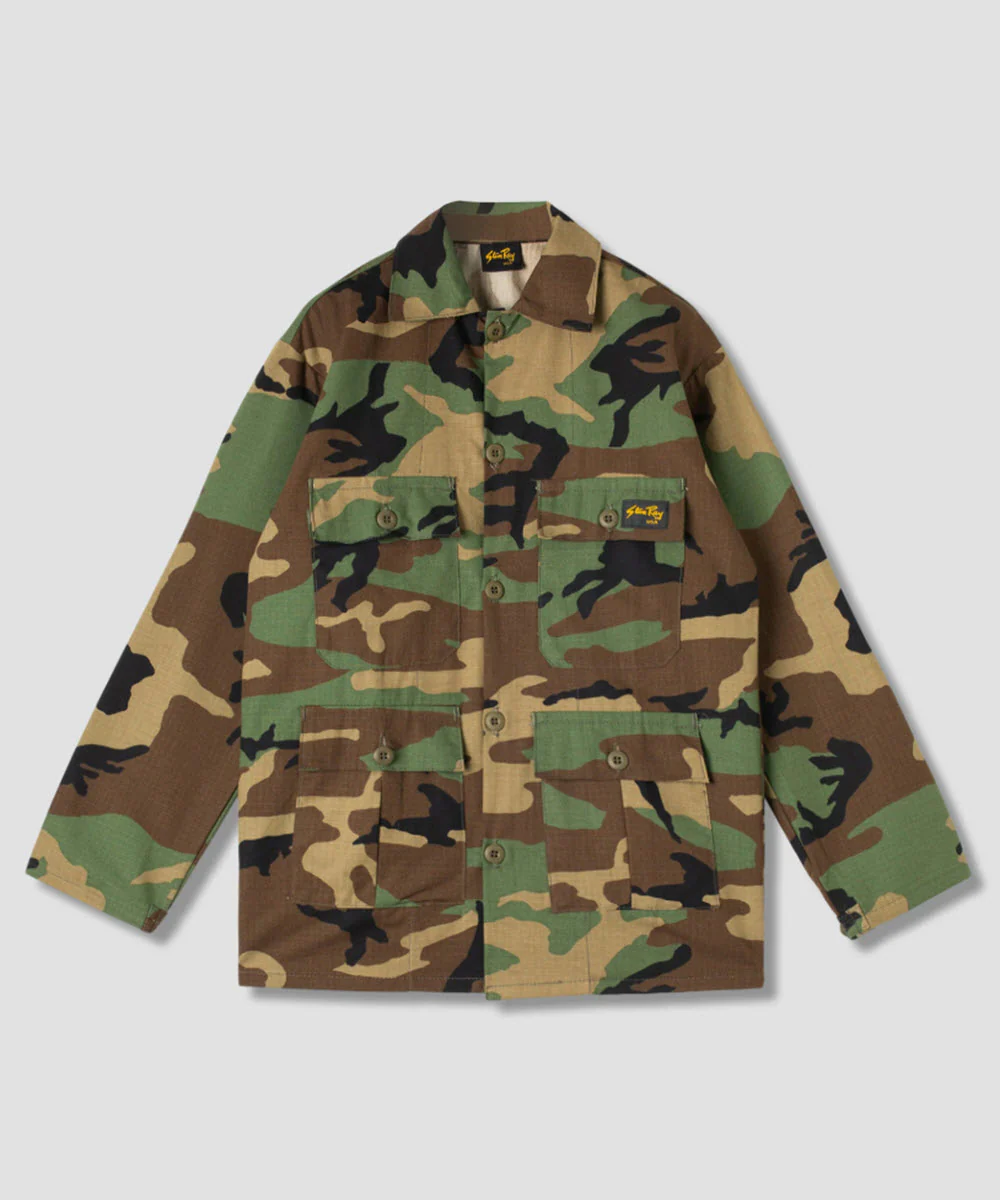 Stan Ray Men's Ripstop Shirt-Jacket - Woodland Camo