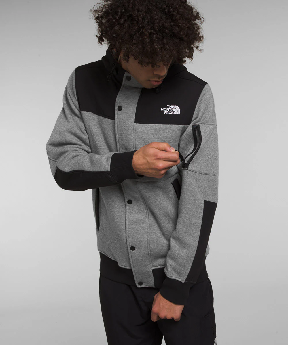 The North Face Men's Highrail Fleece Jacket - TNF Medium Grey Heather/TNF Black - Image 3