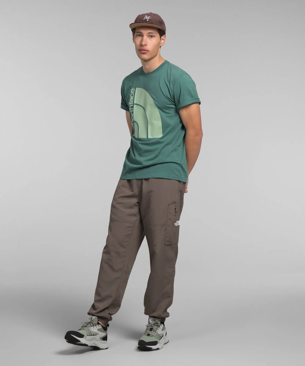 The North Face Men's Short Sleeve Jumbo Logo T-shirt - Dark Sage - Image 3