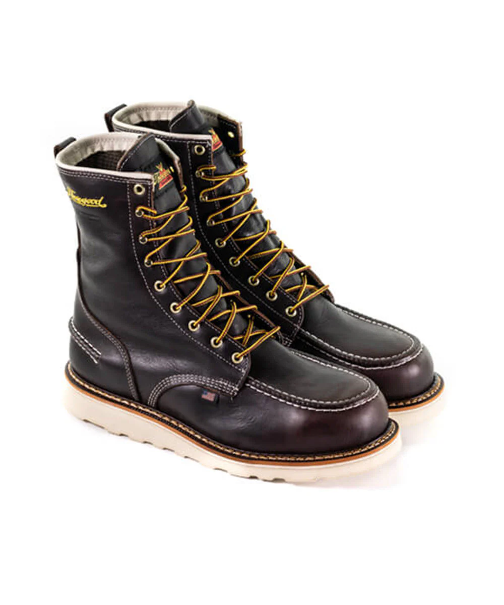 Thorogood 1957 Series 8" Waterproof Moc Toe Work Boots - Briar Pitstop Leather - Image 2