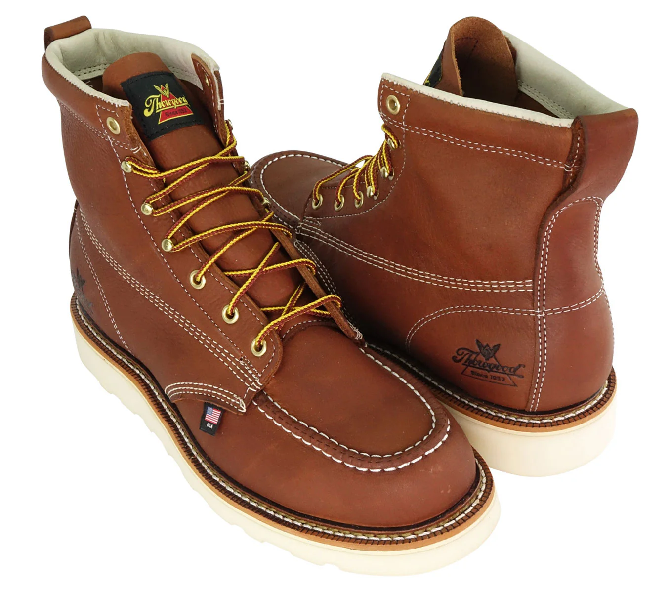 Thorogood American Heritage 6-inch Moc Toe Work Boots - Tobacco - Image 5
